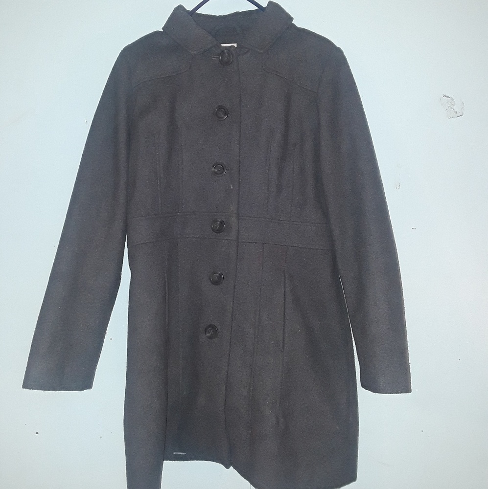 🍁😍Cute Wool Gray Fall Button up Coat